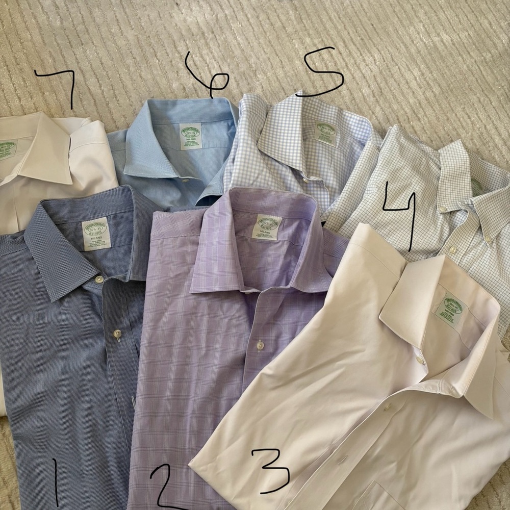 Men’s Brooks Brothers dress shirts-16 1/2 -35 .  Milano